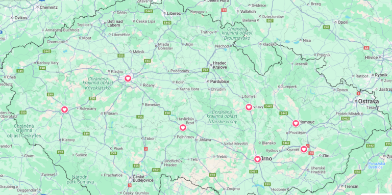 Pouť do Itálie - nástupní místa